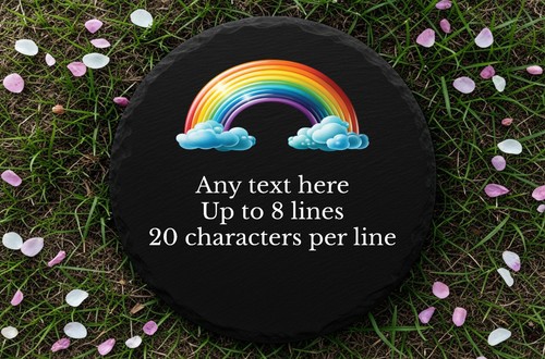 Personalised round slate - personalised,
