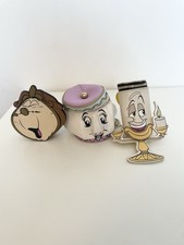 Beauty And The Beast Mrs Pots Chip Cogsworth Lumiere Purse Set X3