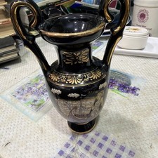 Vintage Black Vase Urn Hand