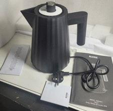 Alessi Plisse Electric 1.7L Water Kettle Black