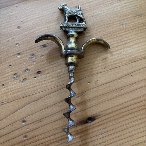 Vintage brass wirehaired fox - vintage,