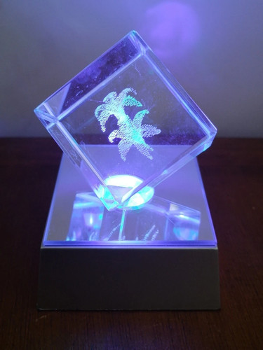 Lily flower crystal glass - crystal, 3d