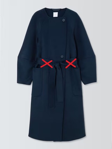 John lewis collarless double - collarless,