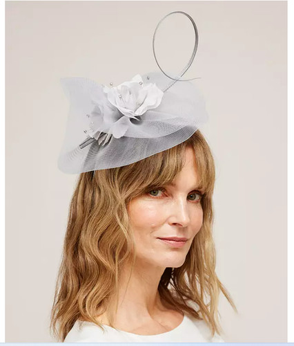 Kiera rose fascinator - rose, organza