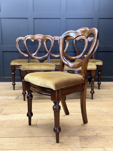 Set six victorian mahogany - set,