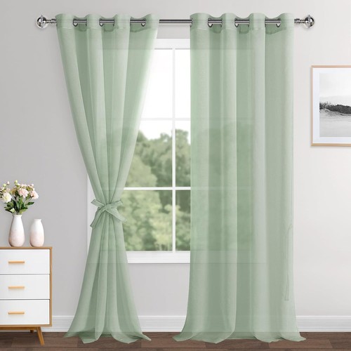 Xwzo linen look voile - look,
