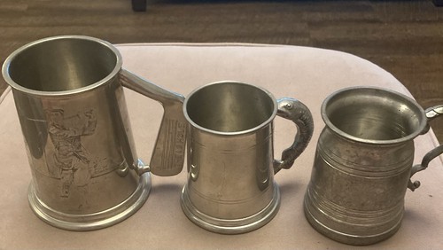 Pewter beer tankards - pewter,