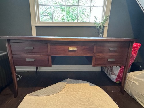 Vintage mahogany writing desk - mahogany,