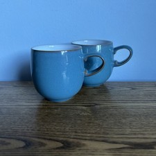 Denby Azure Small Curved Mugs