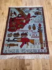 NEW Beautifully Handmade Afghan War Rug 79cm X 61cm