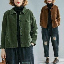 Women Corduroy Coat Jacket