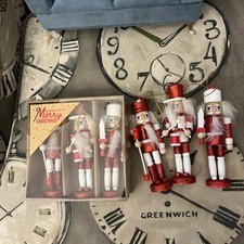 6 Wooden Christmas Tree Decorations Nutcracker The Range