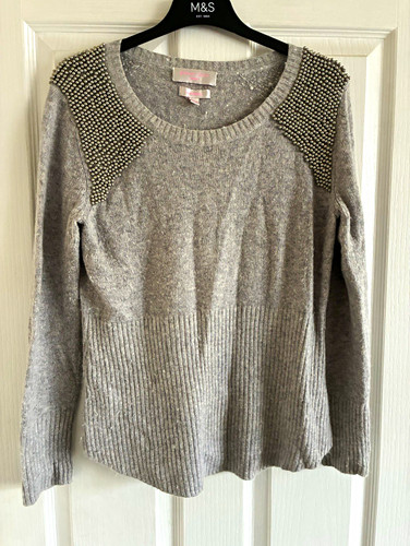 Gharani strok grey knit - knit, angora