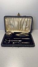 Antique Hallmarked Sterling Silver Manicure Set 1930 D. M. Co