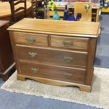 Antique oak renovated chest of drawers.