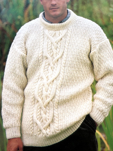 Mens aran sweater - aran, 34-44"