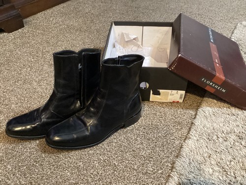 Florsheim mens black leather - black,
