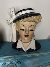 Napco Lady Head Planter/Vase