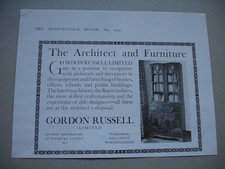 GORDON RUSSELL Original Furniture Advert 1930 Magazine Cutting