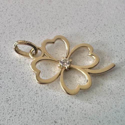 9ct solid yellow gold four - gold,