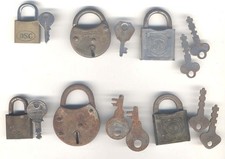 OLD PADLOCKS – 5 WORKING –