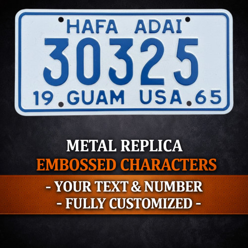 Guam 1965 metal embossed - guam,