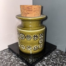 PORTMEIRION Totem Dark Green Small Canister Susan Williams-Ellis VGC