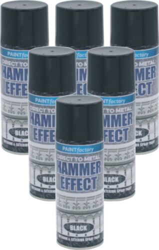 6x400ml hammer effect black - 6x400ml,