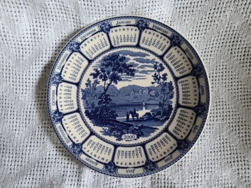 Wedgwood blue white calendar - &,