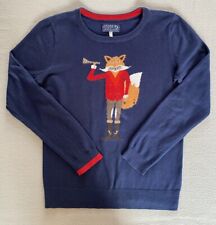 JOULES MIRANDA JUMPER SZ 10 WOMENS BLUE WINTER FOX XMAS NAVY MUST SEE DETAILS