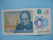 AK38 352876 New £5 Five Pound