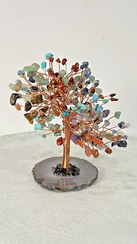 Multicolor gemstone bonsai - multicolor,