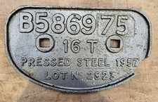 Railway wagon plate/plaque