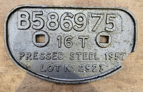 Railway wagon plate plaque - railway,