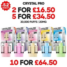 Crystal Pro Switch 30K Prefilled Pods Refills 30,000 Puffs | E-Cig | Vape Kit