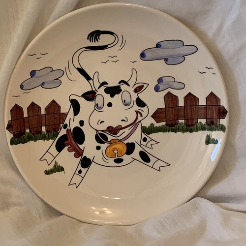 Hand painted comical cow - painted,