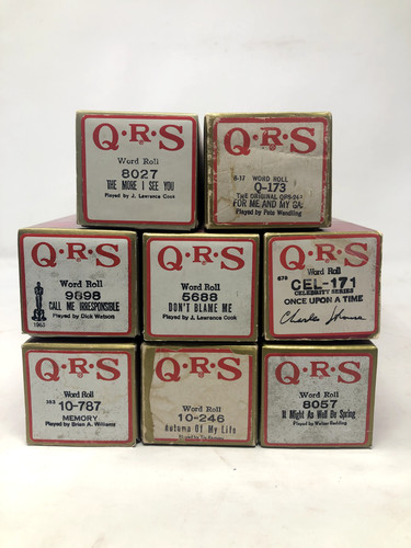 Lot piano rolls with - 8,