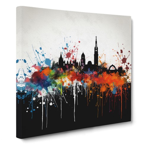 City glasgow splatter art - city, of