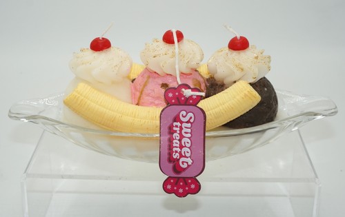 Banana split scented candle - banana,