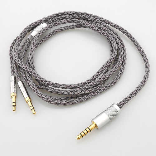 Silver plated headphone cable - silver,