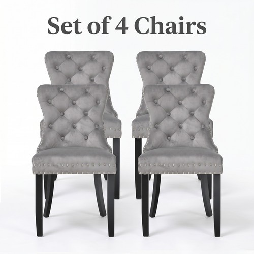 Set 4 velvet dining - of,