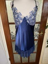 Striking Shiny Liquid Satin & Lace Chemise Nightie size 22-24, 5XL Measurements