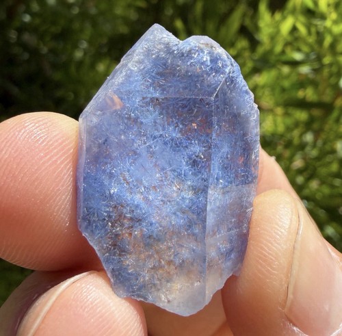 Rare blue dumortierite crystal - blue,