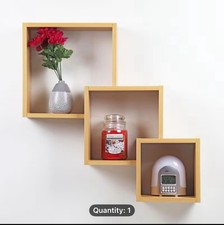 Set of 3 Wooden Cube Wall