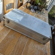 OLD USED TATTY ALUMINIUM TRUNK