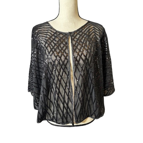 Cezanne womens black sequin - womens,
