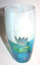 Handpainted   glass vase -