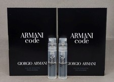 2x ARMANI CODE Eau de Toilette Mens EDT (2x 1.2ml Size) Sample Travel Giorgio