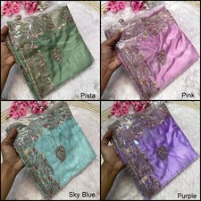 Soft Chinon Beautiful Traditional Saree, Wedding Wear Sari With Blouse 11-SF