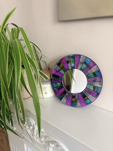 Handmade glass mosaic round - handmade,